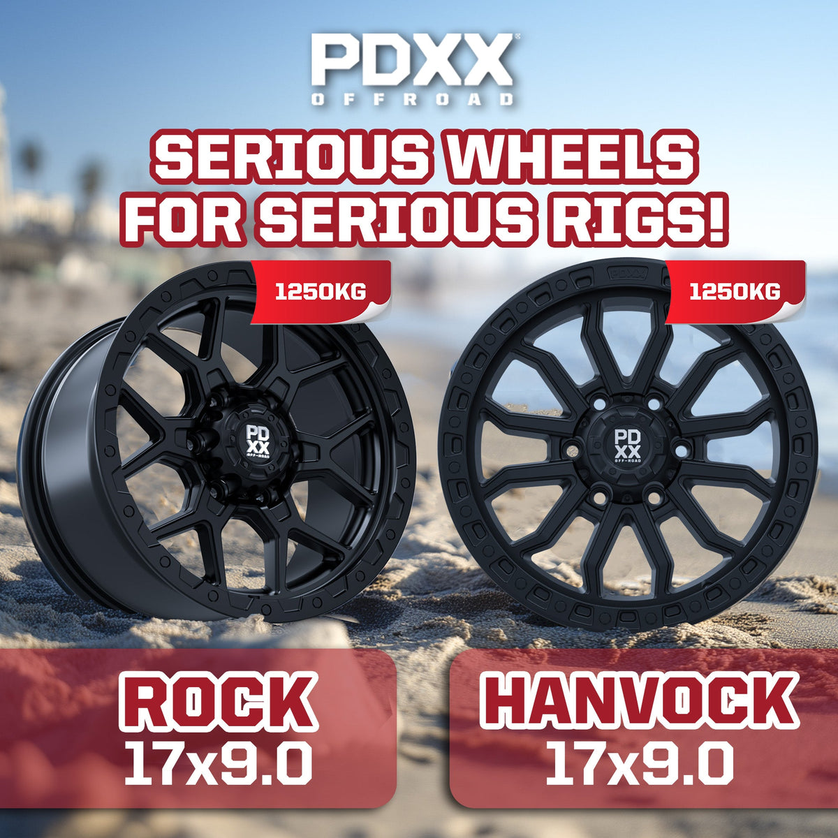 Built Tough: New PDXX OFFROAD 17” ROCK & HANVOCK Wheels