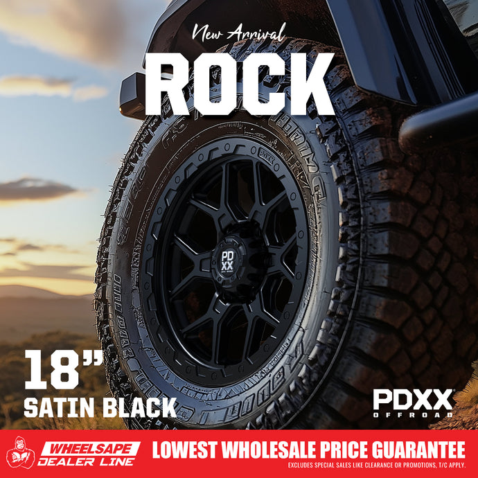 New Release: PDXX Wheels ROCK 18" Satin Black