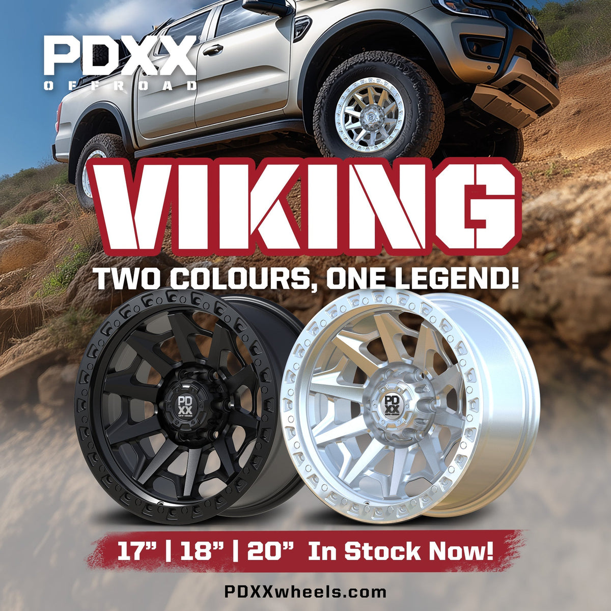 PDXX OFFROAD VIKING – Back in Stock with Satin Black & Machined Silver