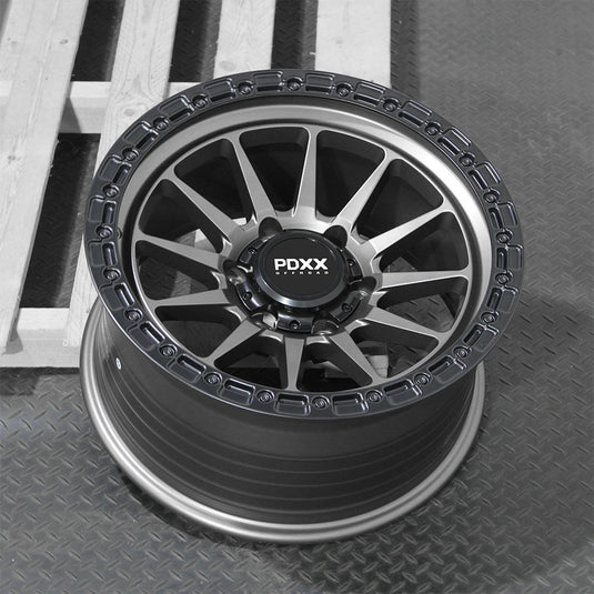 SANDO 17" - Satin Grey w/ Black Machined Ring