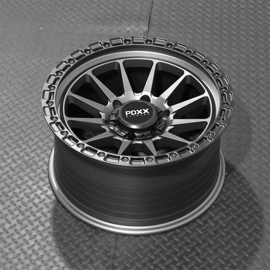 SANDO 17" - Satin Grey w/ Black Machined Ring